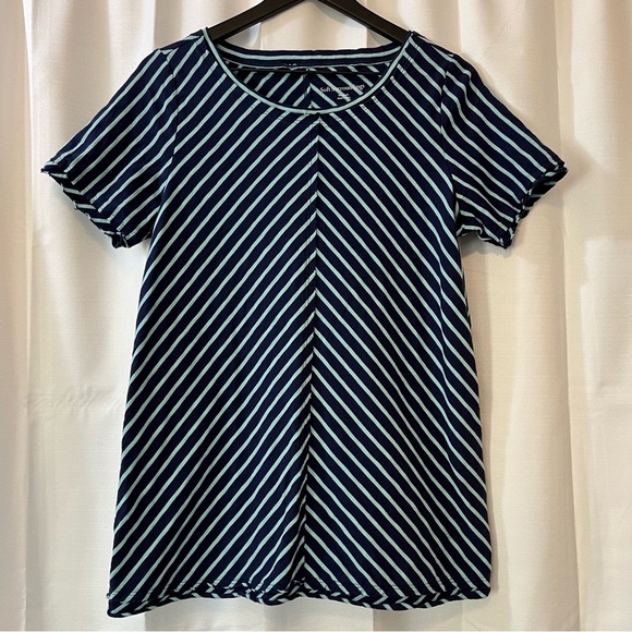 Soft Surroundings Indra Scoop Neck Raw Seams Pima Cotton Shirt - Size Me… - Picture 1 of 6